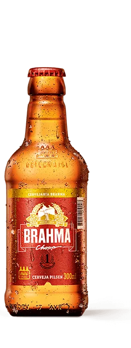 Imagem de uma garrafa de cerveja de Brahma Chopp 300ml