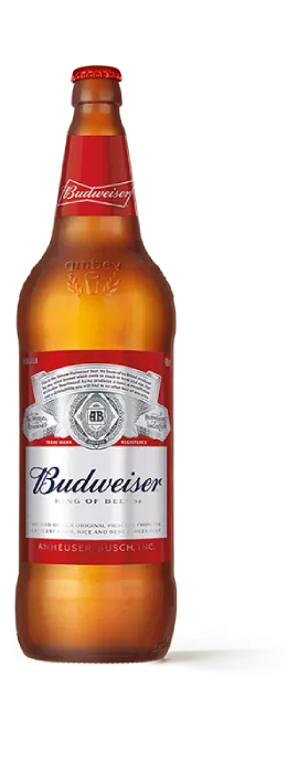 Imagem de uma garrafa de cerveja Budiuaiser 990ml