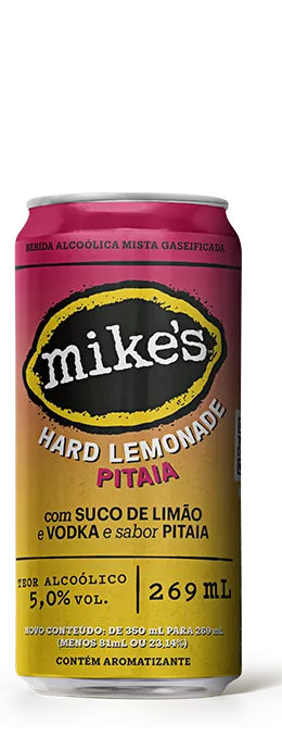 Imagem de uma latinha de Mike's Hard Lemonade Pitaia 296ml