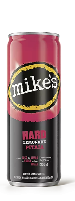 Imagem de uma latinha de Mike's Hard Lemonade Pitaia 350ml