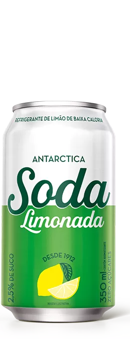 Imagem de uma latinha de Soda Limonada Antarctica Zero 350ml