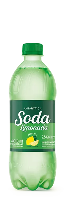 Imagem de uma garrafa de Soda Limonada Antarctica 600ml