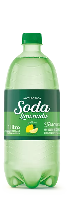 Imagem de uma garrafa de Soda Limonada Antarctica 1L