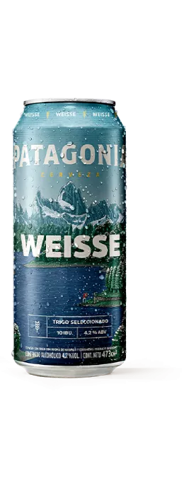 Imagem de uma latinha de cerveja Patagonia Weisse 475ml