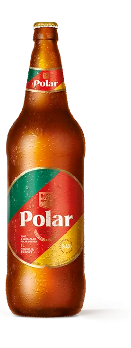 Imagem de uma garrafa de cerveja Polar 1 Litro