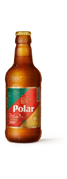 Imagem de uma garrafa de cerveja Polar 300ml