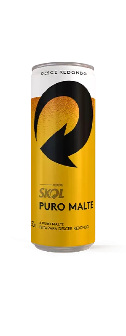 Imagem de uma latinha de cerveja Skol Puro Malte 350ml